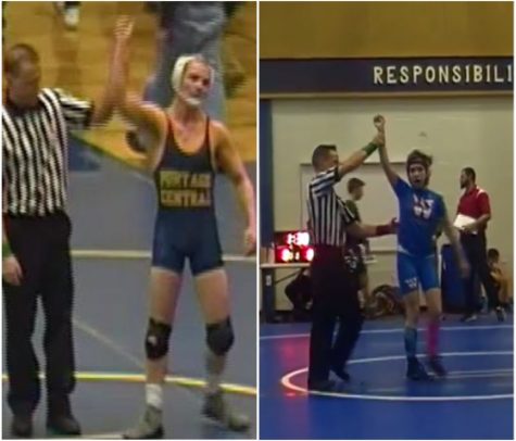 Freshman Carrie Jacobson prepares to be a Huskie wrestler