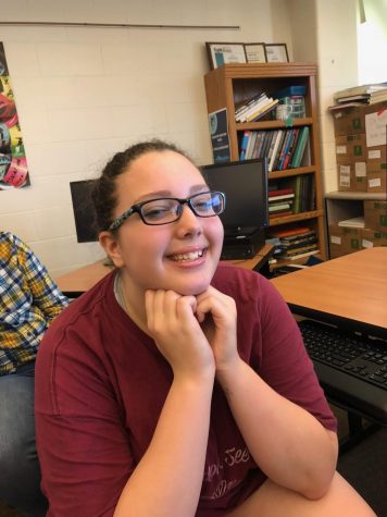 Freshman Abby VanderBerg prepares for high school forensics