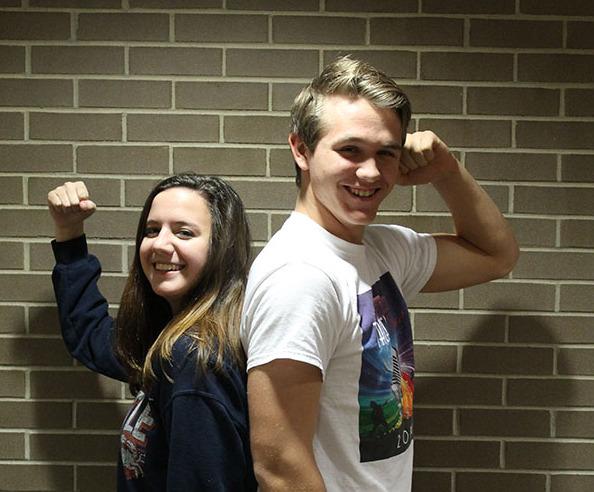 Callista Brown (11) and Jean-Luc (12) are flexing for the battle of gender equality.