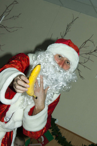 Santa Claus and banana