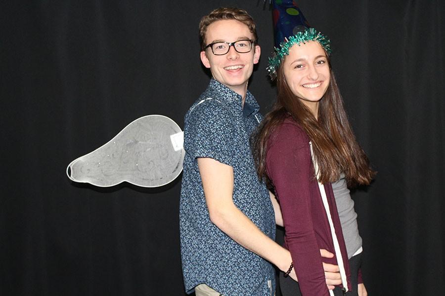 In the highest of fashion, Ben Stump (11) and Caroline Brown (11)  pose. Read all about their blind date.