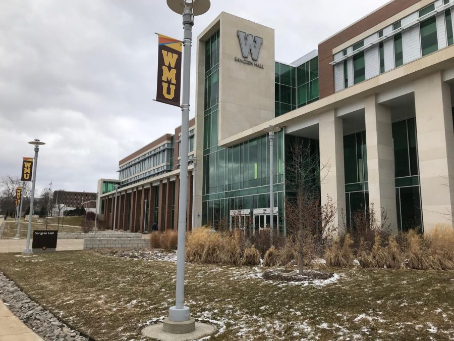 Students typically have two or three classes a day in buildings all over campus, such as the newly-renovated Sangren Hall, pictured here. All photos by Laura Koscinski. 