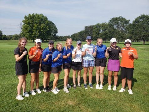 Pictured above is the team after the Comstock Invite, where Annie Betts was the champion after shooting a 37 on the front 9. 