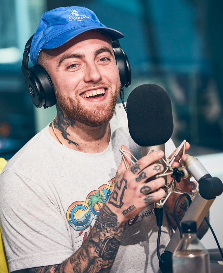 Mac Miller during one of his last interviews with Zane Lowe, host of Beatz 1. Photo by People Magazine