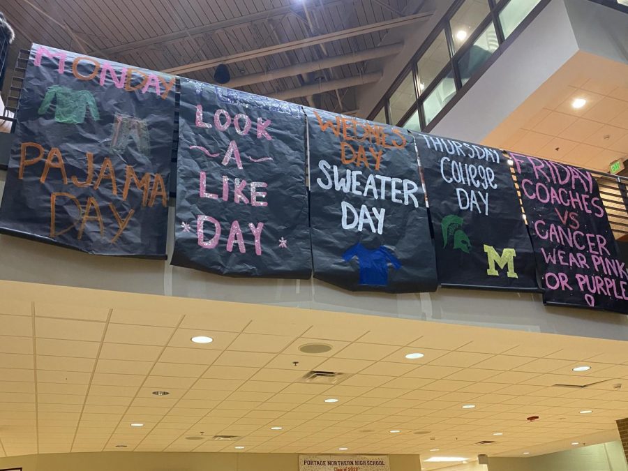 Senate created banners for the dress up days this year. 