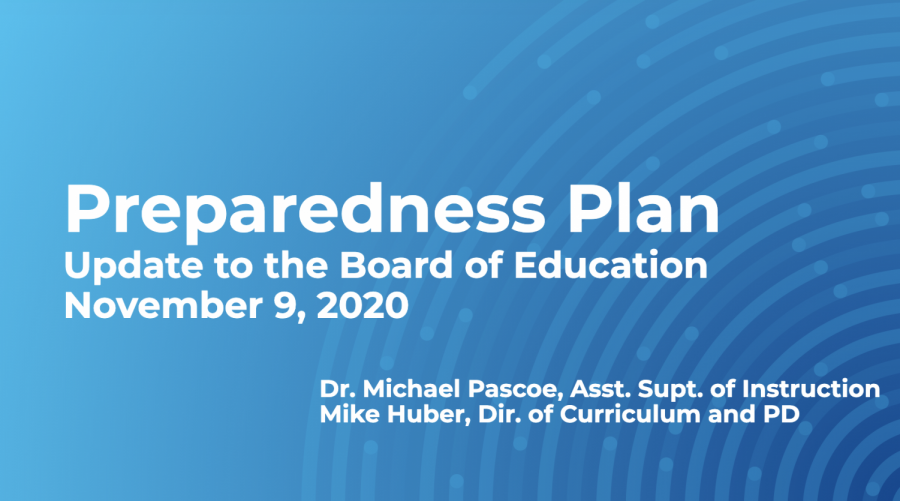 The preparedness plan as presented for consideration by the school board. 