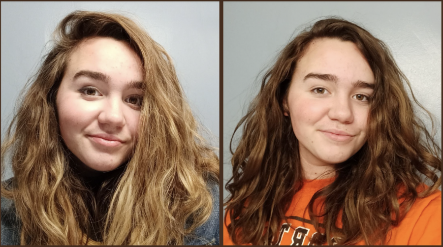 The before and after of my hair transformation. 