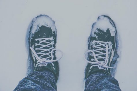 This is a very simple shot. I took it of my shoes by jumping into some clean snow so there were no footsteps around me. I liked that the snow on the top of my shoes gave interesting details, and the colors look really nice together. 