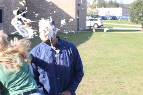 Prom was pied in dramatic fashion by junior Emily Hickman.