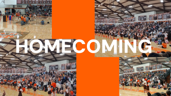 Students got ready for Homecoming with not one but two student-led assemblies. Photos and graphic by the NL staff.