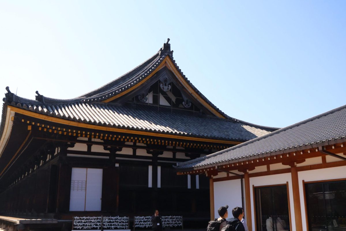 Sanjusangendo Temple in Kyoto is known for its hall filled with 1,001 life-size gold statues of Kannon, the goddess of compassion. It was built in 1164 under Emperor Go-Shirakawa.